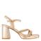Graceland leren sandalettes met strass goud