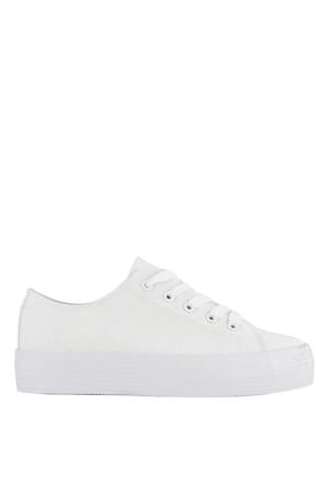 katoenen sneakers wit