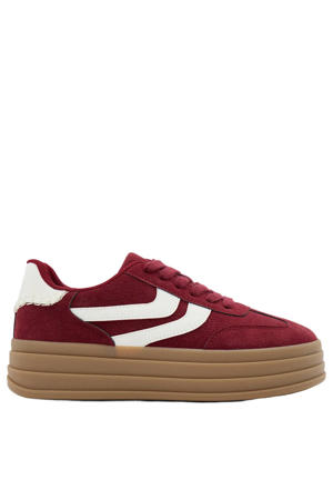 suède sneakers bordeaux