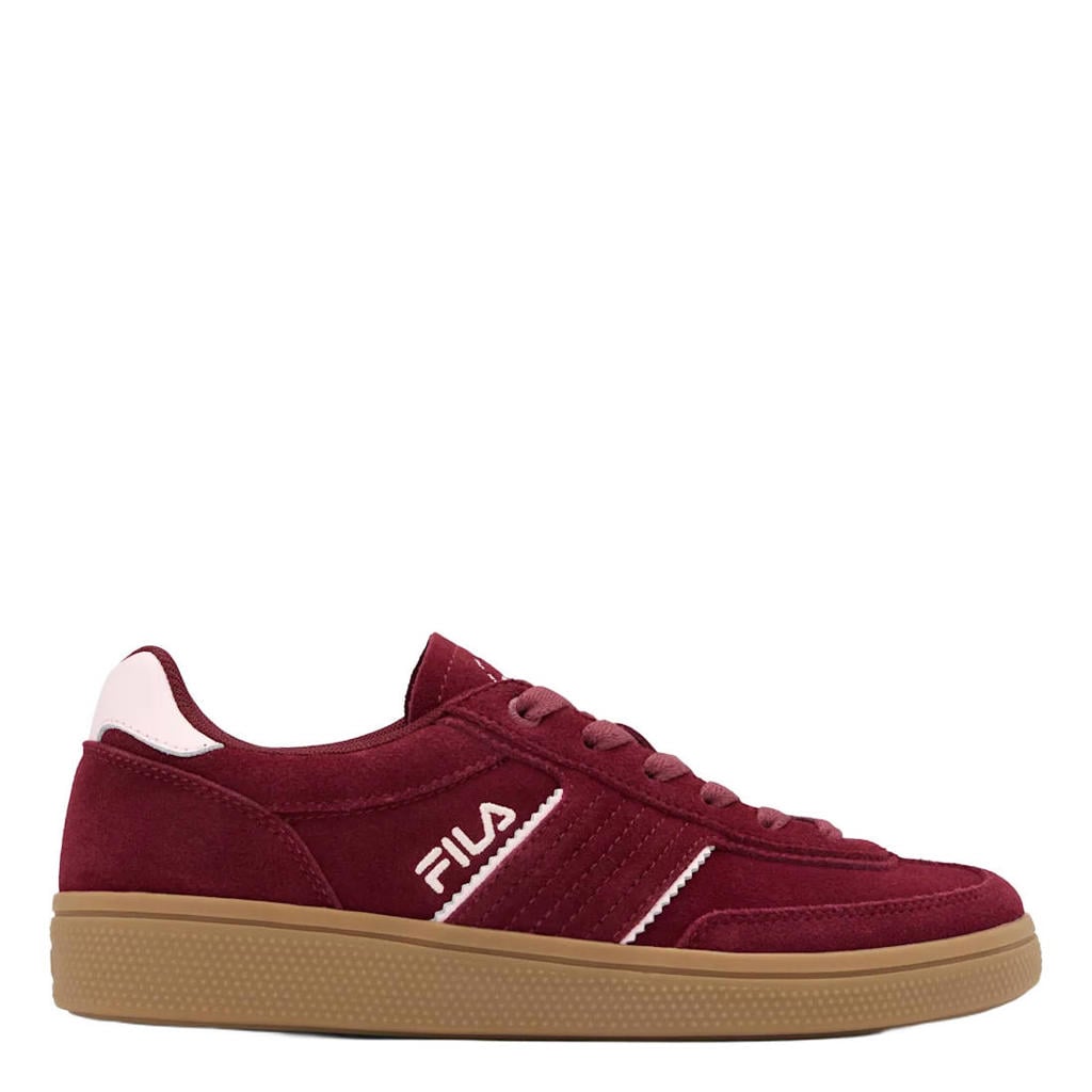 Bordeaux dames Fila suède sneakers met veters