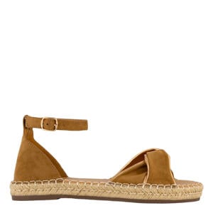 suède espadrilles cognac