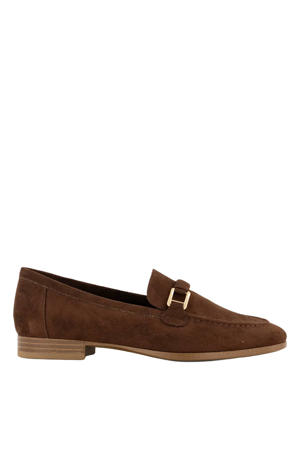 suède loafers bruin