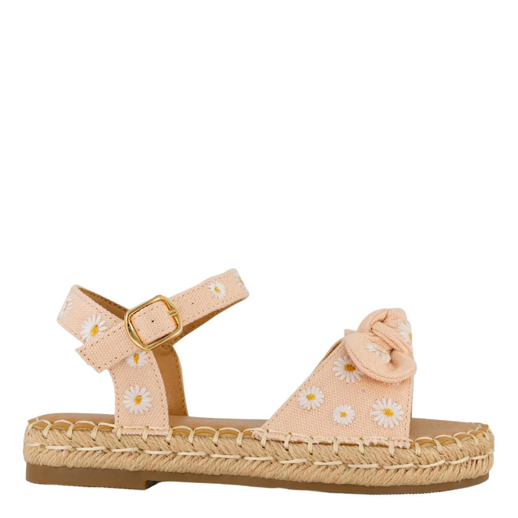 Roze en beige meisjes Graceland Peuter Kleuter sandalen van textiel/imitatieleer/synthetisch met gesp