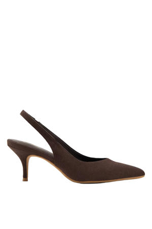 slingback pumps donkerbruin