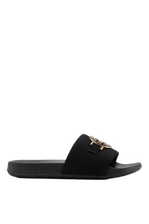 badslippers - zwart/goudkleurig