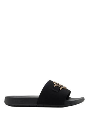 badslippers - zwart/goudkleurig