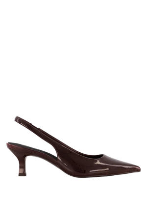 lakleren pumps met hak - bordeaux
