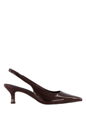 lakleren pumps met hak - bordeaux