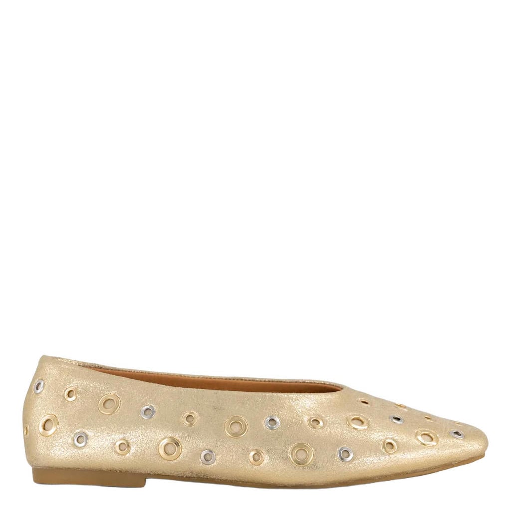 Gouden dames Graceland leren ballerina's van imitatieleer