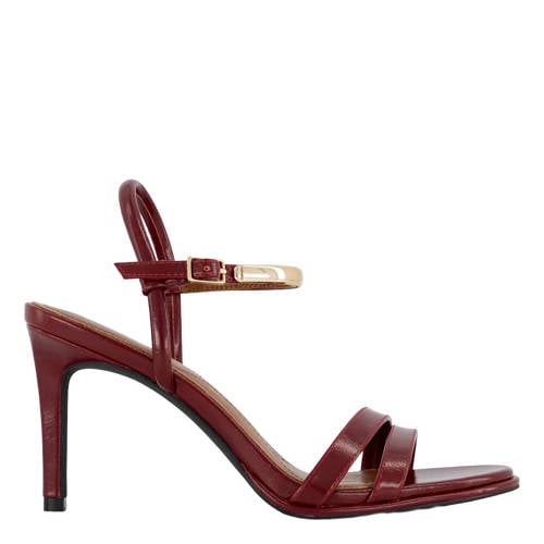Graceland imitatieleren sandalen met naaldhak bordeaux