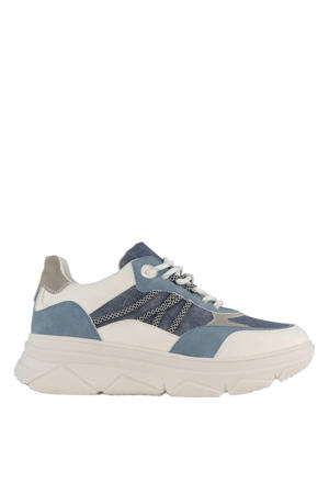 chunky denim sneakers blauw