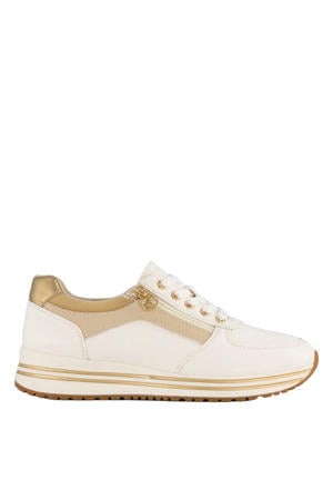 leren sneakers ecru/beige