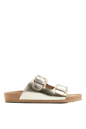 imitatieleren slippers goud