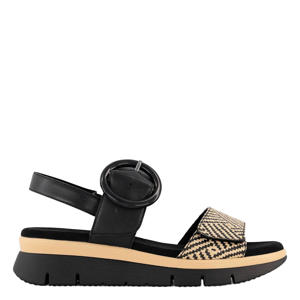 leren sandalen zwart
