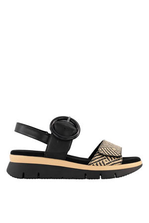 leren sandalen zwart