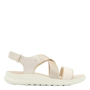 leren sandalen beige