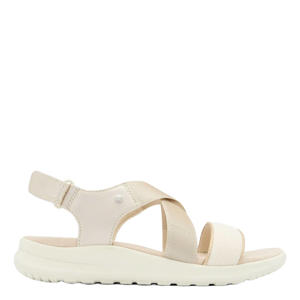 leren sandalen beige