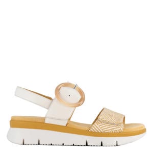 leren sandalen wit/beige