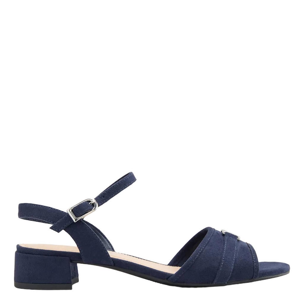 Zwarte dames Graceland suèdelook sandalen met siergesp