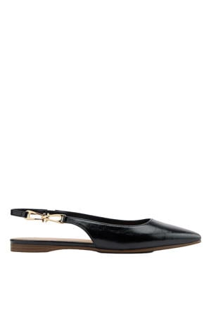 slingback loafers zwart