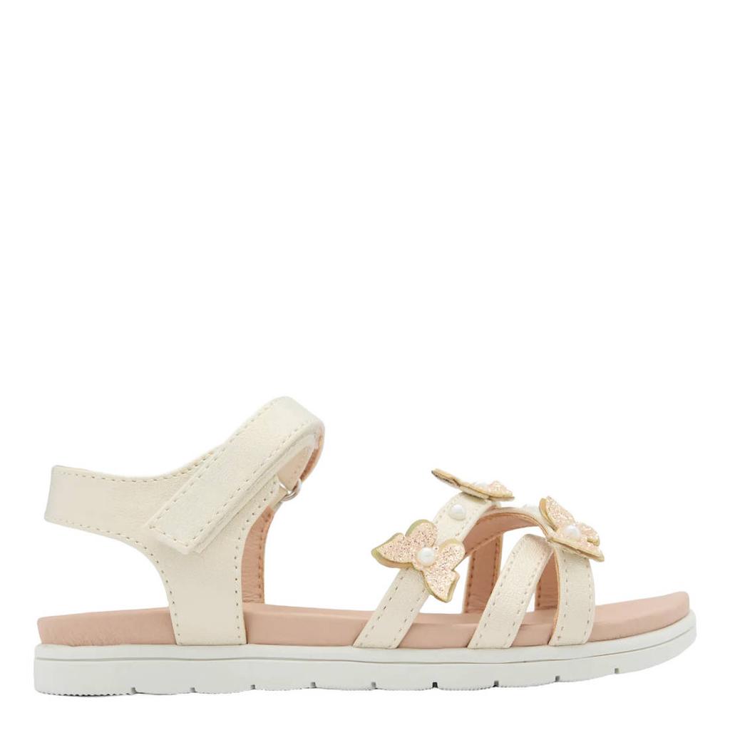 Beige meisjes Graceland sandalen van imitatieleer/synthetisch met klittenband