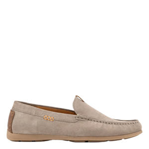 suède mocassins taupe