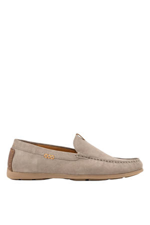 suède mocassins taupe