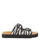 Graceland slippers met zebraprint zwart/wit