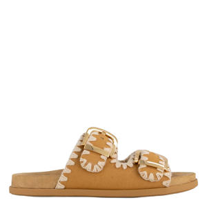 slippers cognac