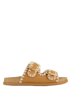 slippers cognac