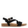 Graceland suède sandalen zwart