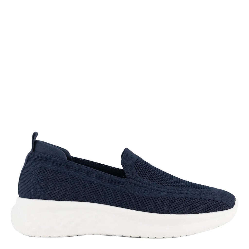 Blauwe dames Graceland slip ons van textiel