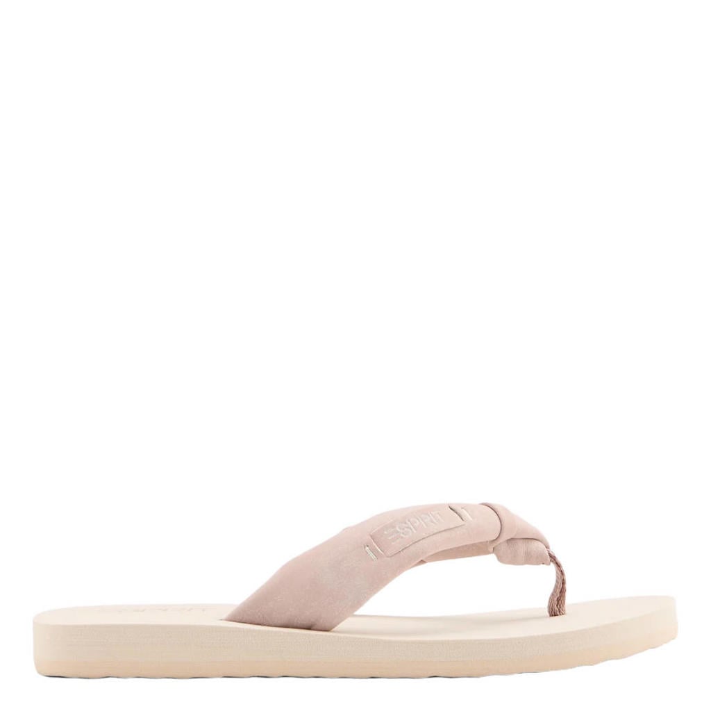 Lichtroze dames ESPRIT teenslippers van synthetisch materiaal