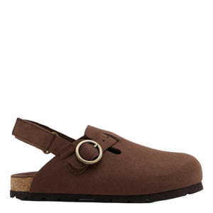 Schoolkind clogs donkerbruin