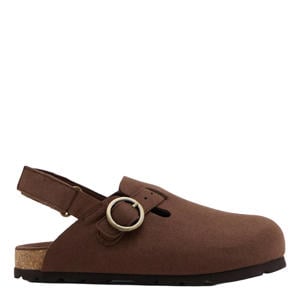 Schoolkind clogs donkerbruin