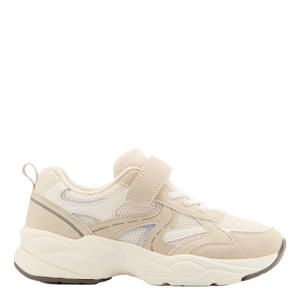 chunky leren sneakers beige