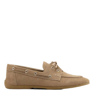suède bootschoenen taupe