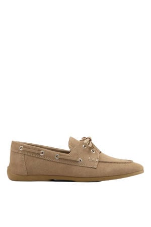 suède bootschoenen taupe
