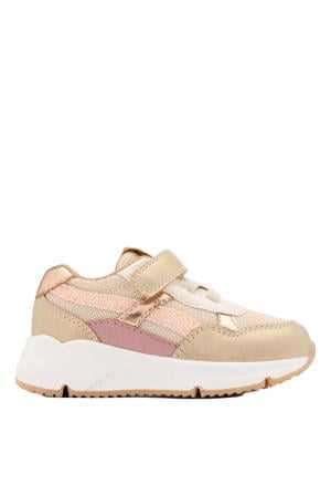 chunky sneakers beige/roze