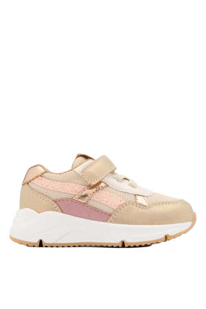 chunky sneakers beige/roze