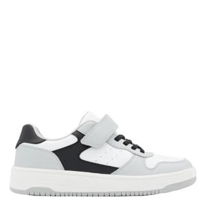 leren sneakers grijs/blauw