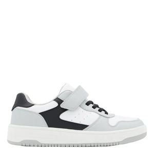 leren sneakers grijs/blauw