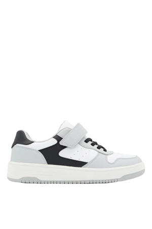 leren sneakers grijs/blauw
