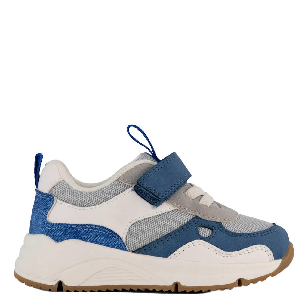 Grijs, blauw en witte jongens Vty sneakers van textiel/synthetisch met veters