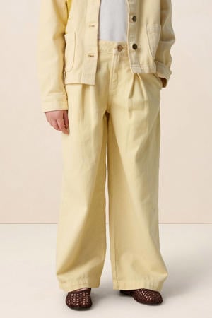 casual broek lichtgeel