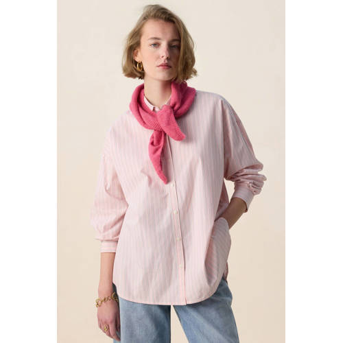 Sissy-Boy blouse met krijtstreep lichtroze afbeelding