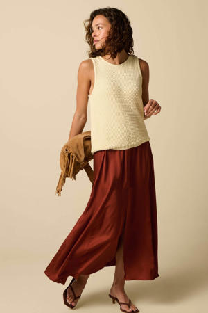 midi rok donkerrood