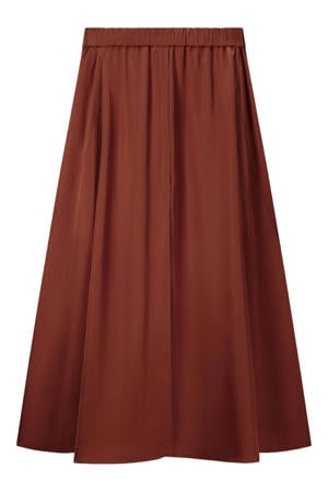 midi rok donkerrood