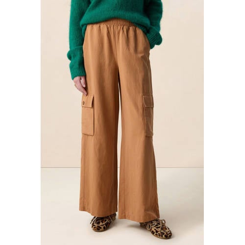 Sissy-Boy wide leg regular waist cargobroek bruin afbeelding