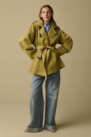trenchcoat lichtgroen